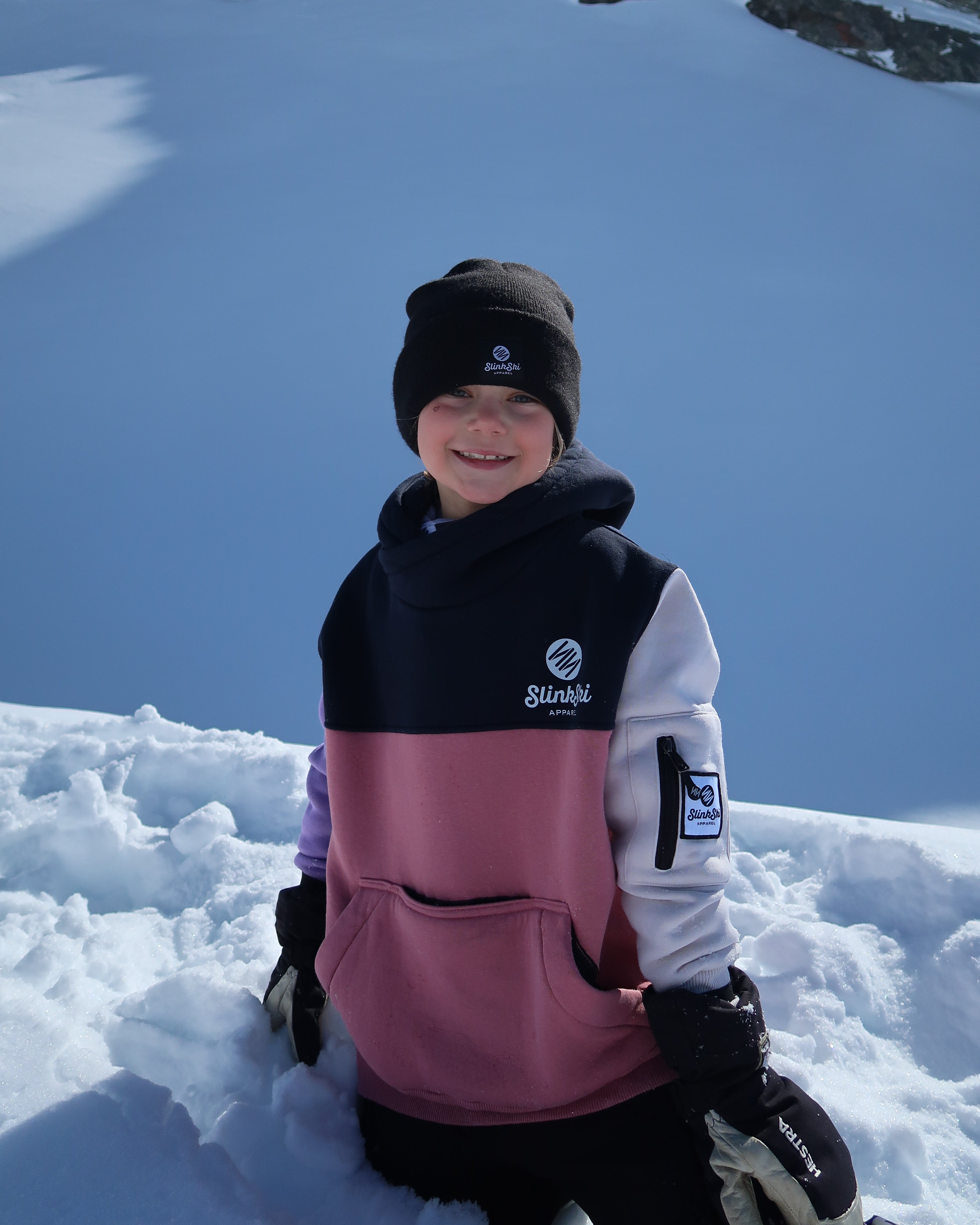 Kids Riding Hoodie - Pink Mix