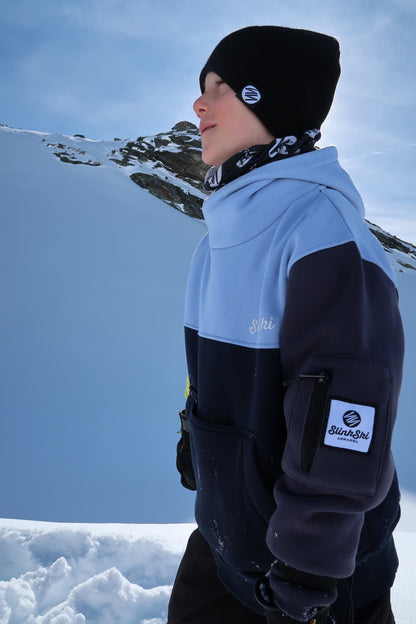 Kids Riding Hoodie - Blue Mix