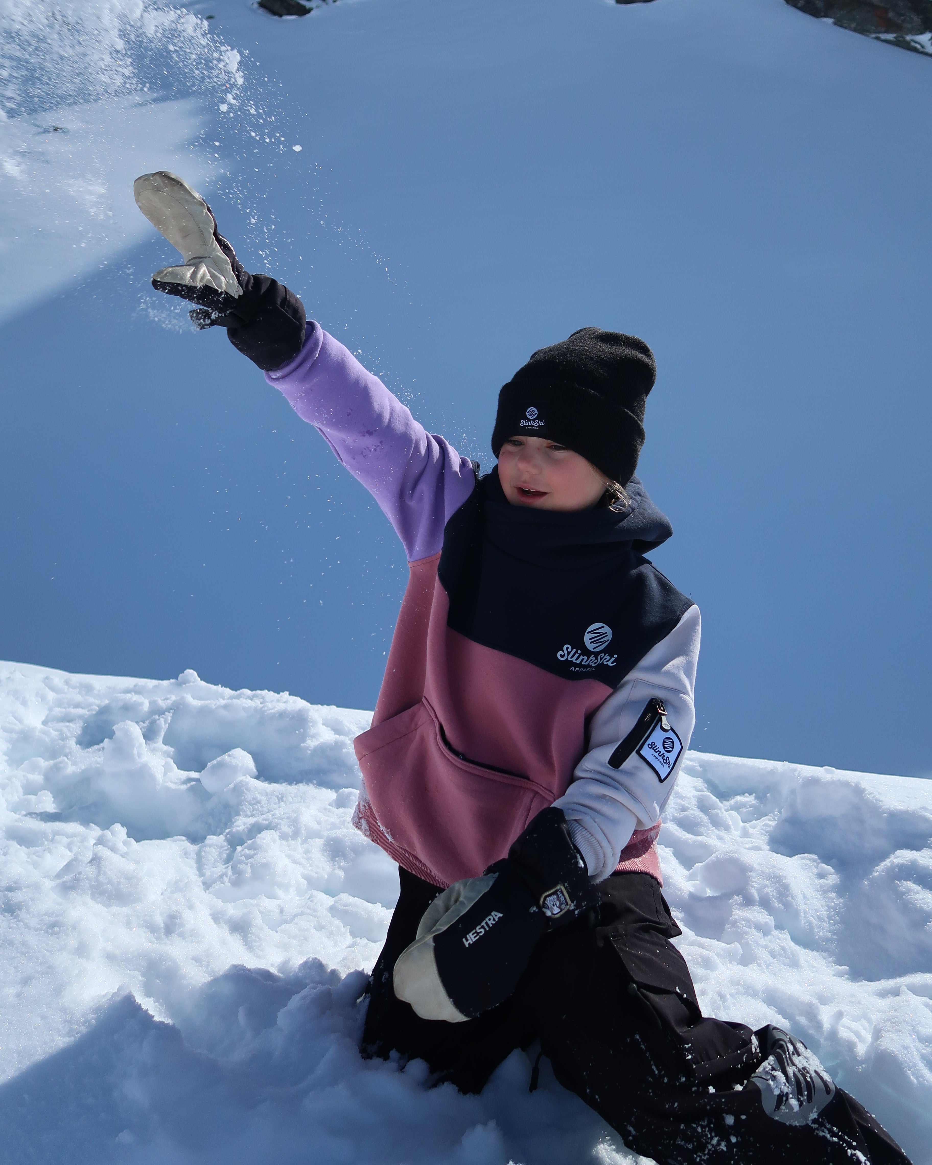 Kids Riding Hoodie - Pink Mix