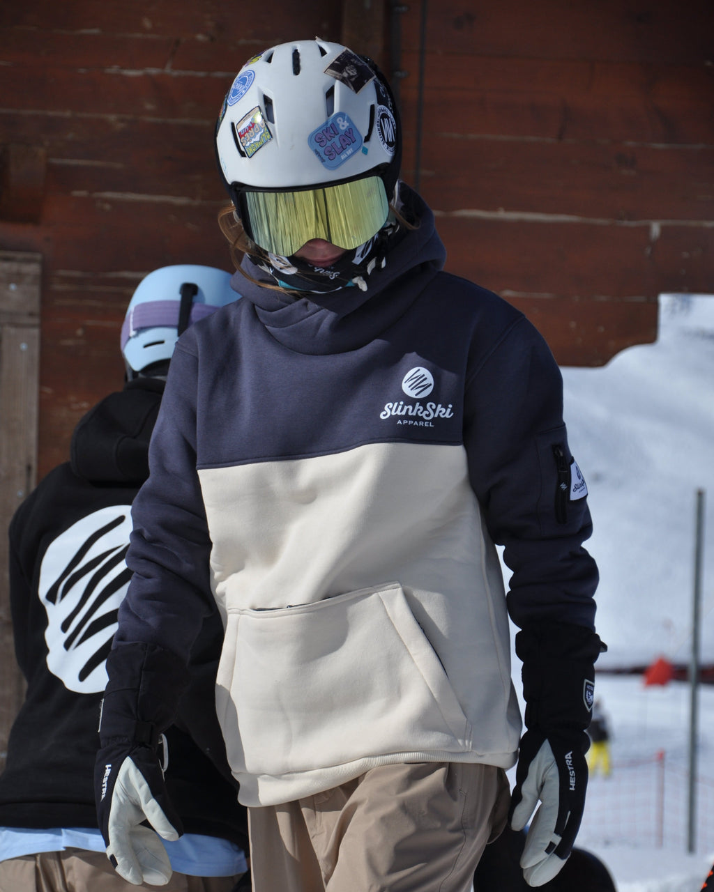 Riding Hoodie - Grey/Cream