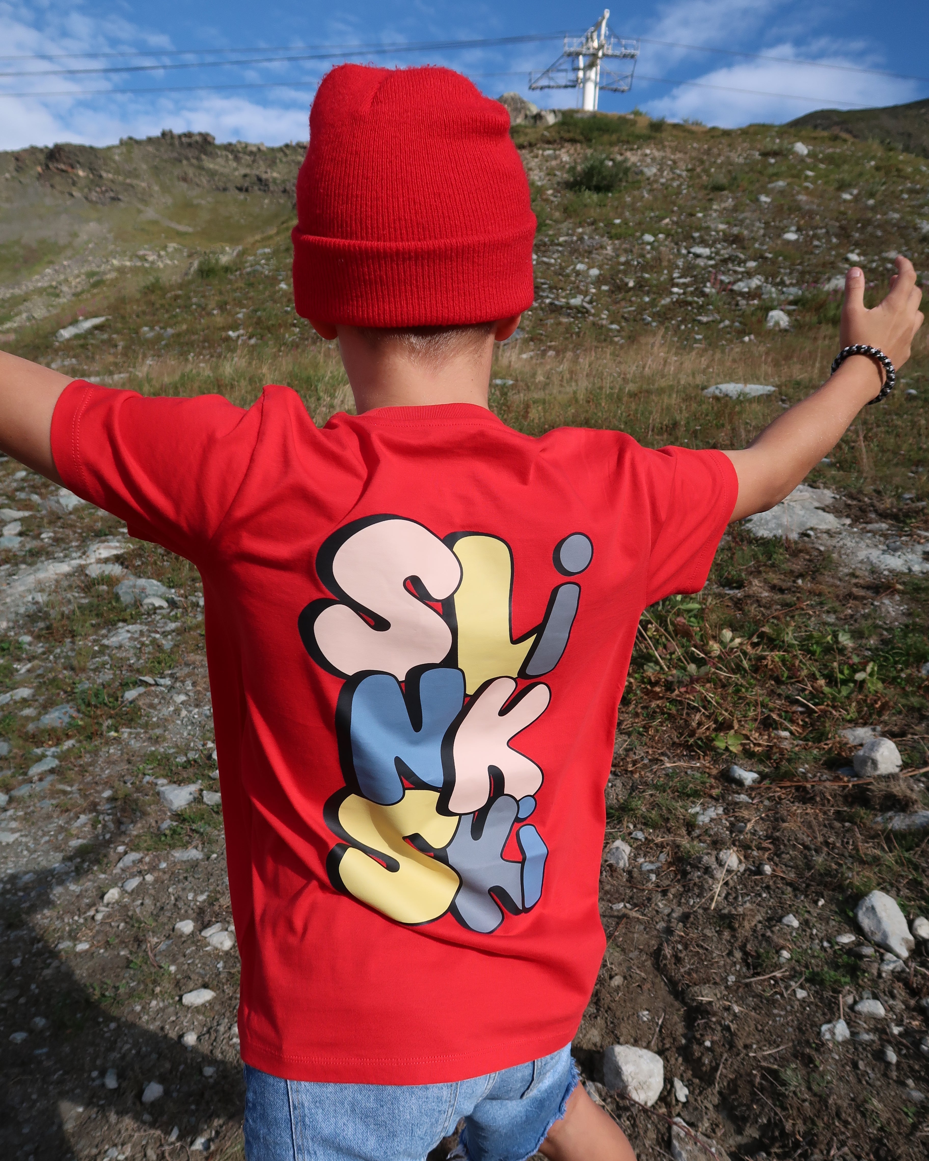 Mini Red Block Tee