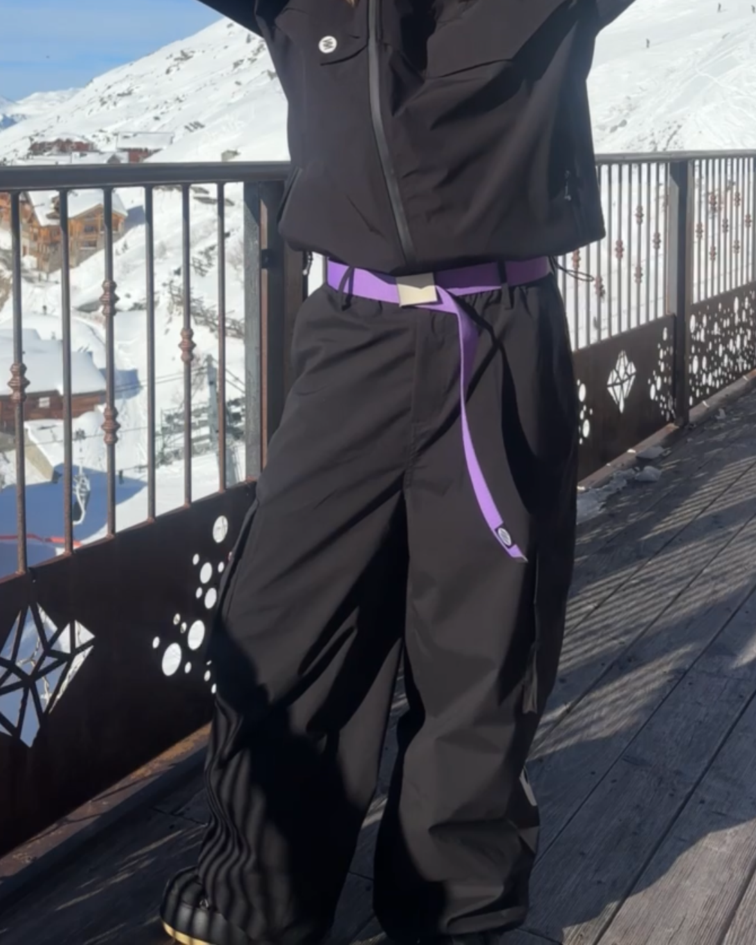 Black Baggy Ski Pants