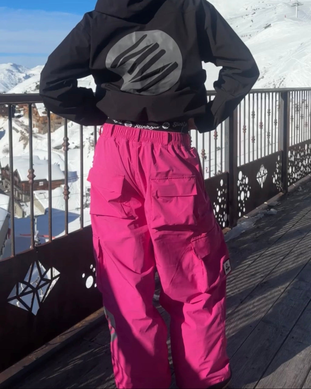 Fuchsia Baggy Ski Pants