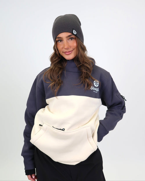 Riding Hoodie - Grey/Cream