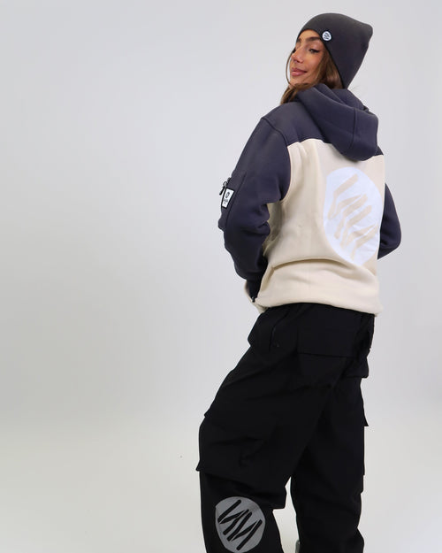 Riding Hoodie - Grey/Cream