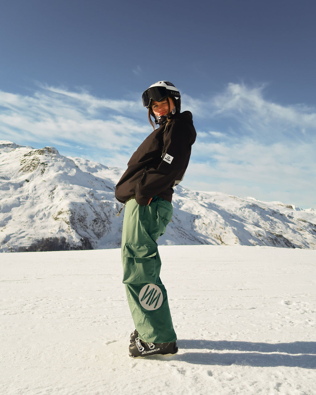 Wild Green Baggy Ski Pants