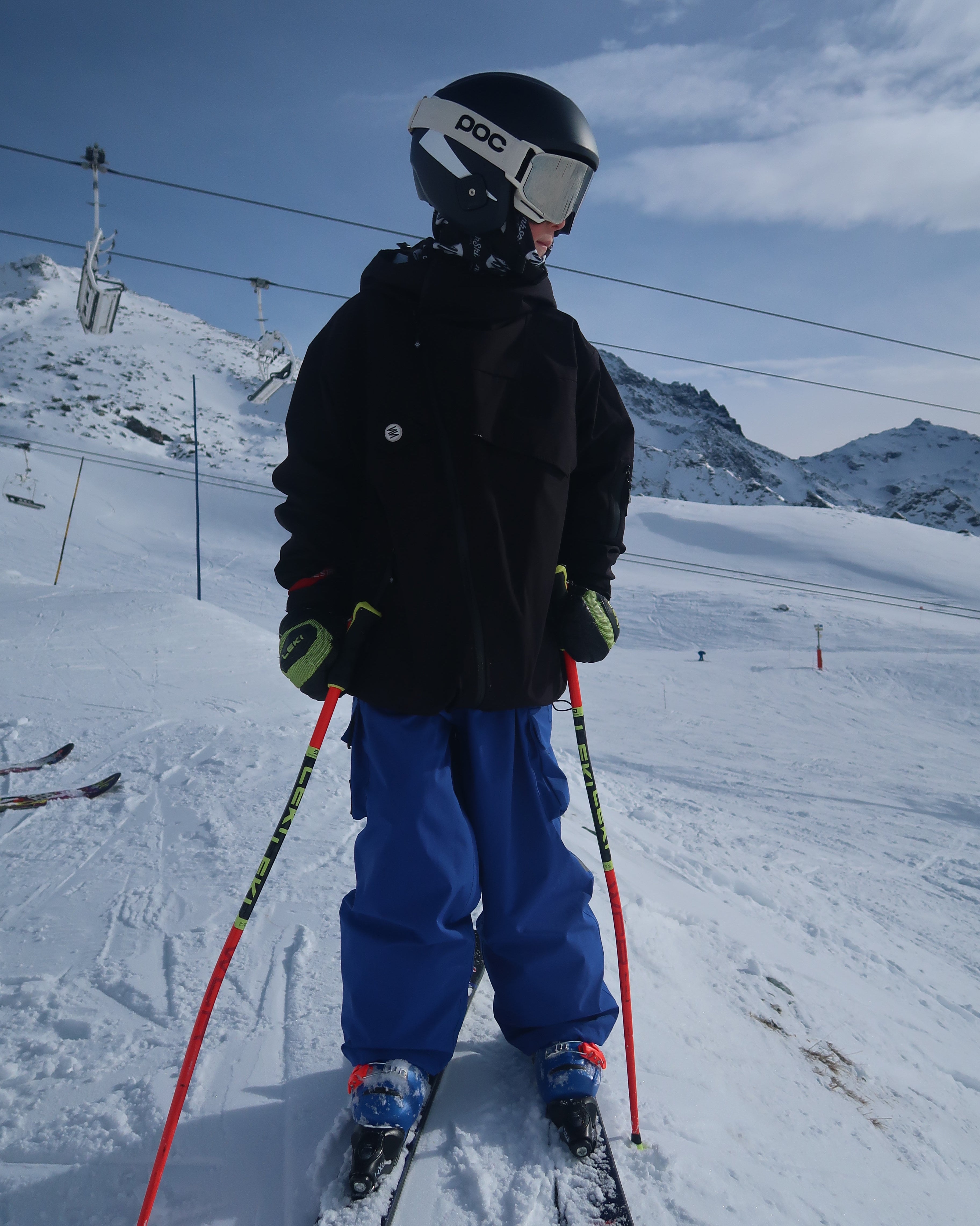 Royal Blue Kids Baggy Ski Pants