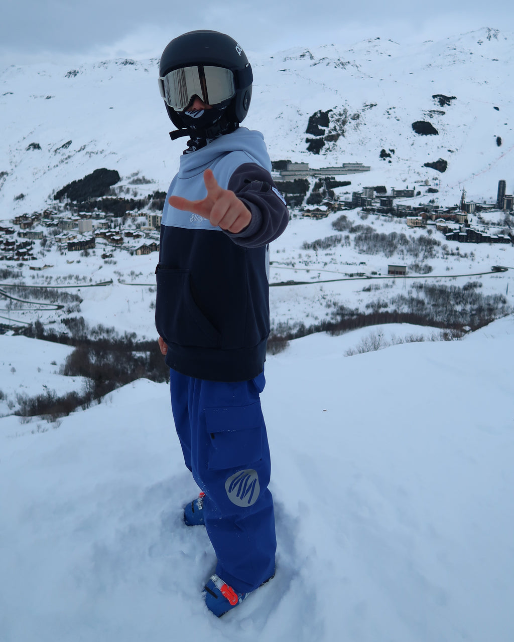 Royal Blue Kids Baggy Ski Pants