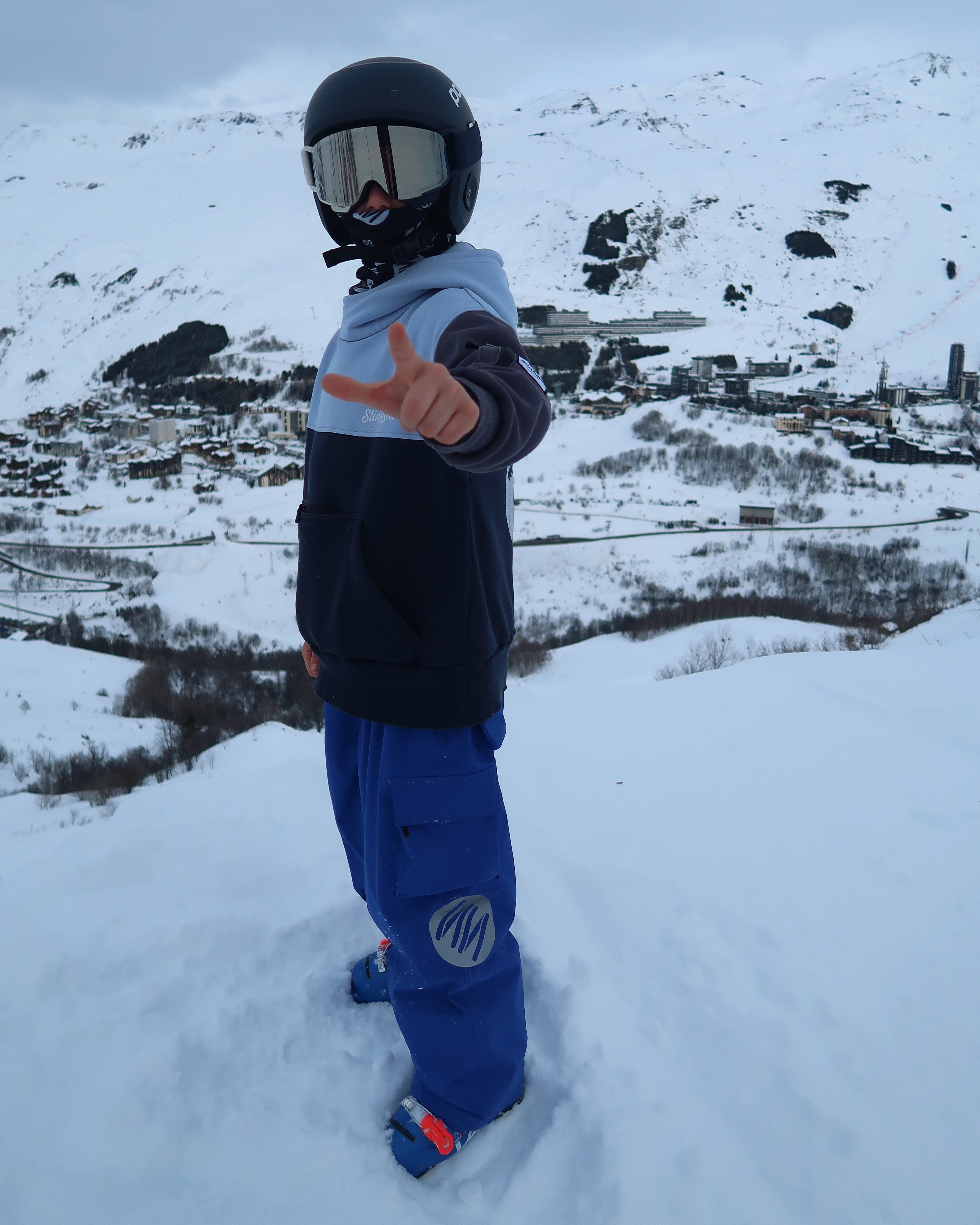 Royal Blue Kids Baggy Ski Pants