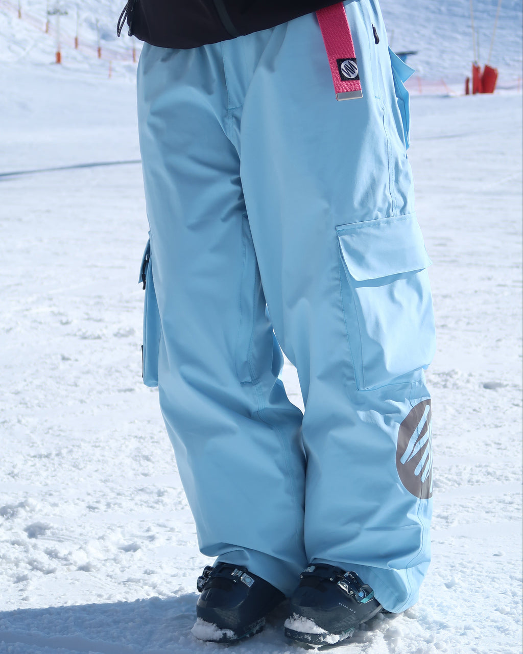 Ice Blue Baggy Ski Pants