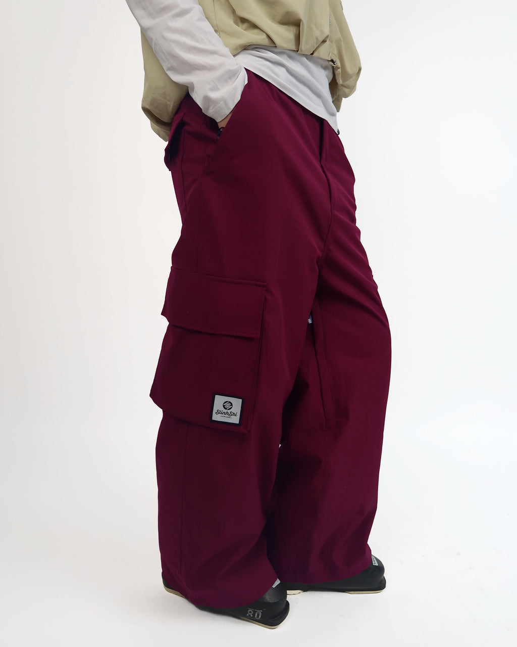 Bordeaux Baggy Ski Pants
