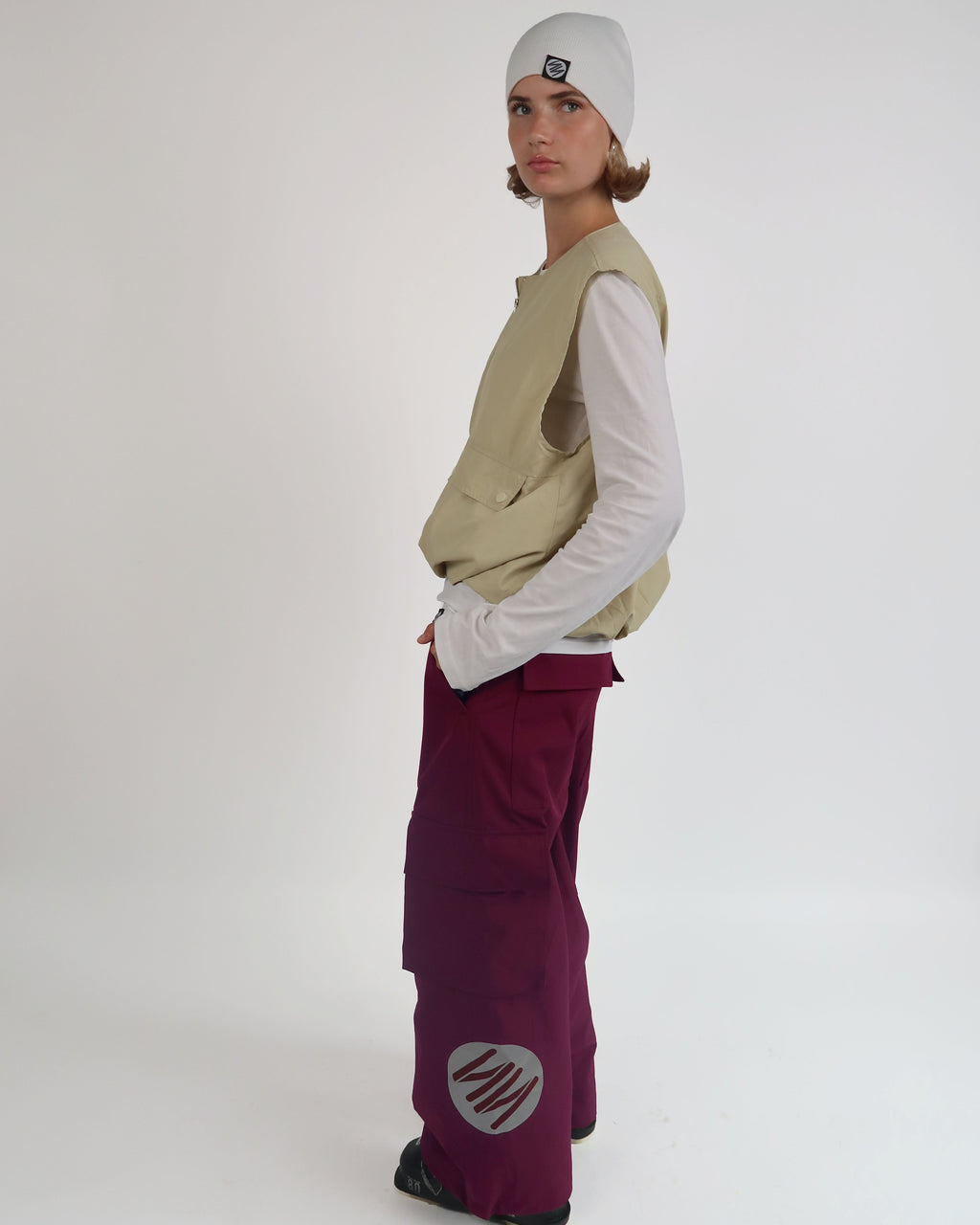 Bordeaux Baggy Ski Pants