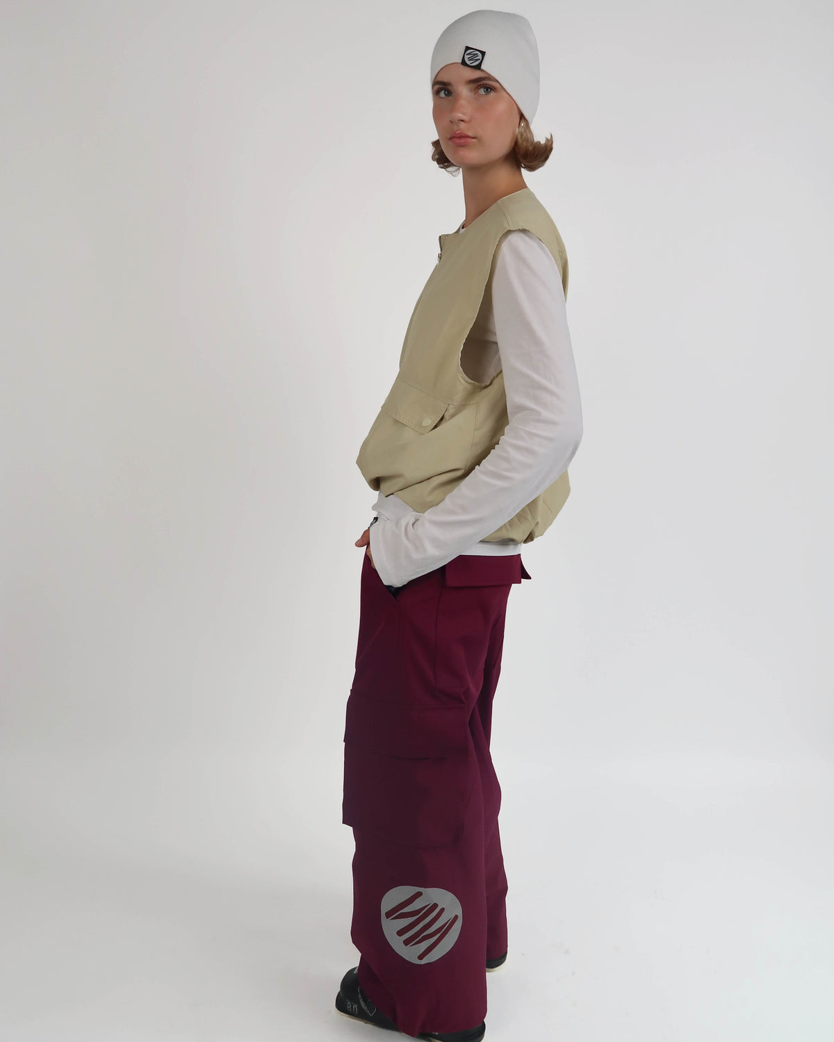 Bordeaux Baggy Ski Pants
