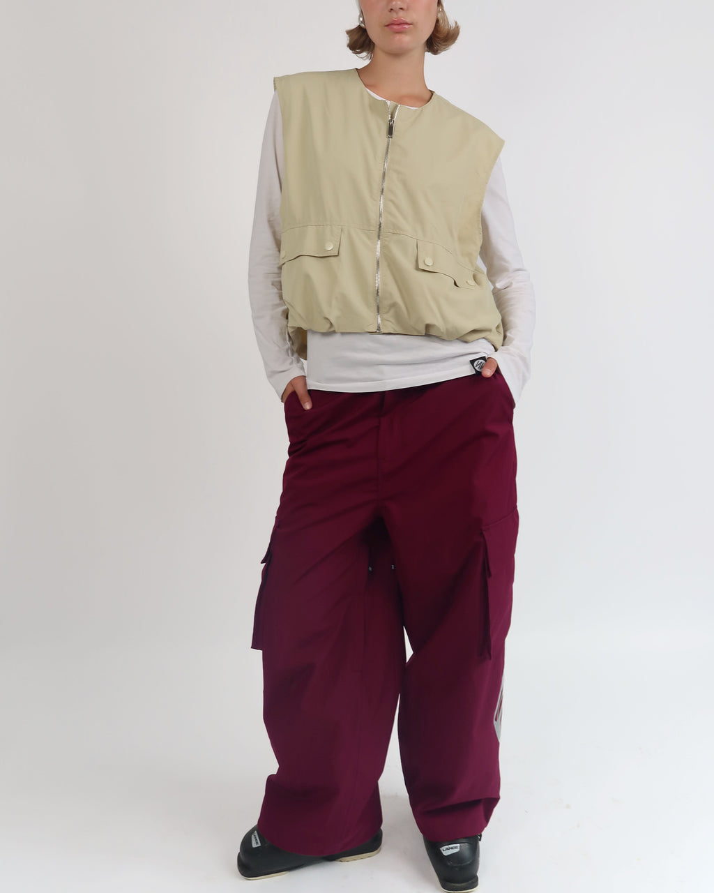 Bordeaux Baggy Ski Pants