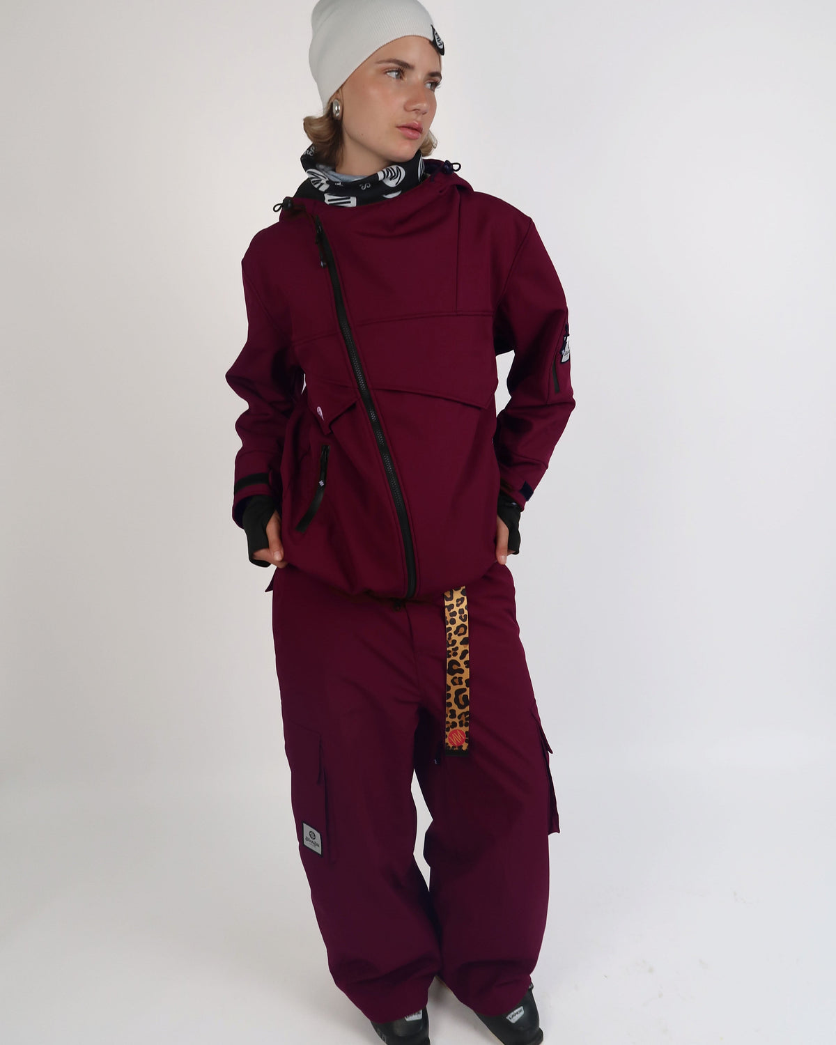 Bordeaux Baggy Ski Pants
