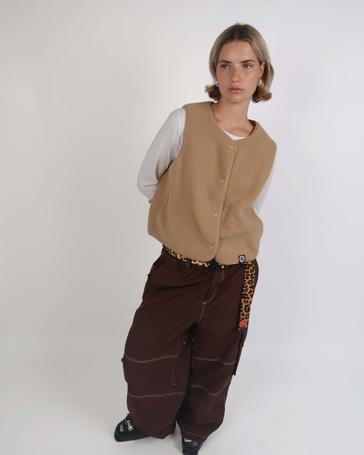 Beige Fleece Gilet
