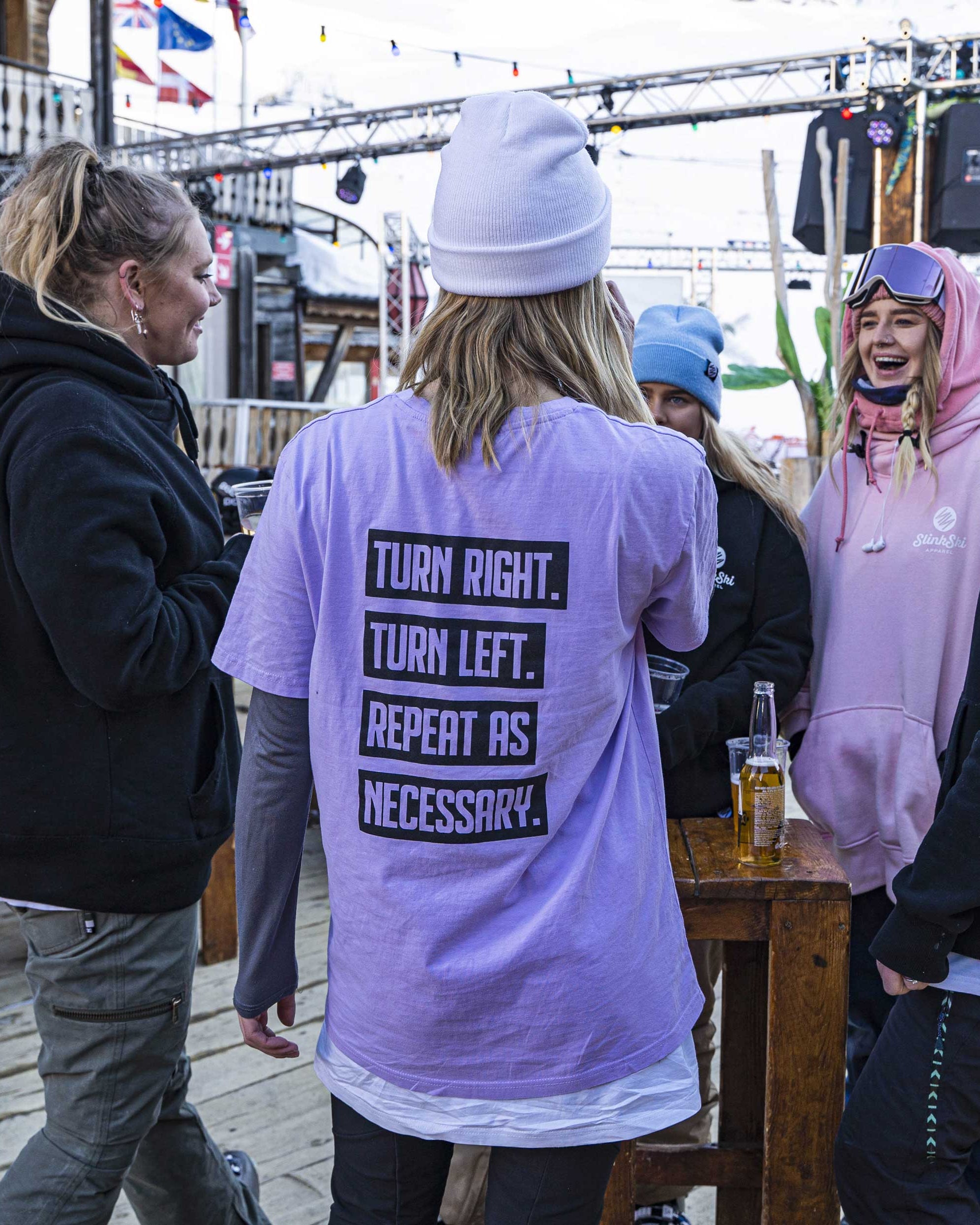 Turn right, Turn left Tee Purple